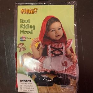 Spirit Halloween little red riding hood infant costume size 6-12 months